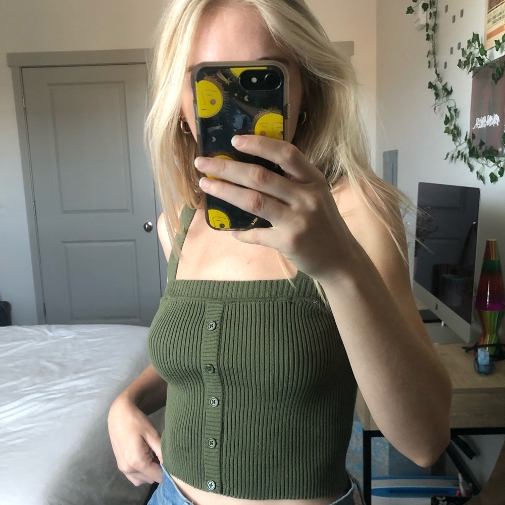Knit Green Tank Top